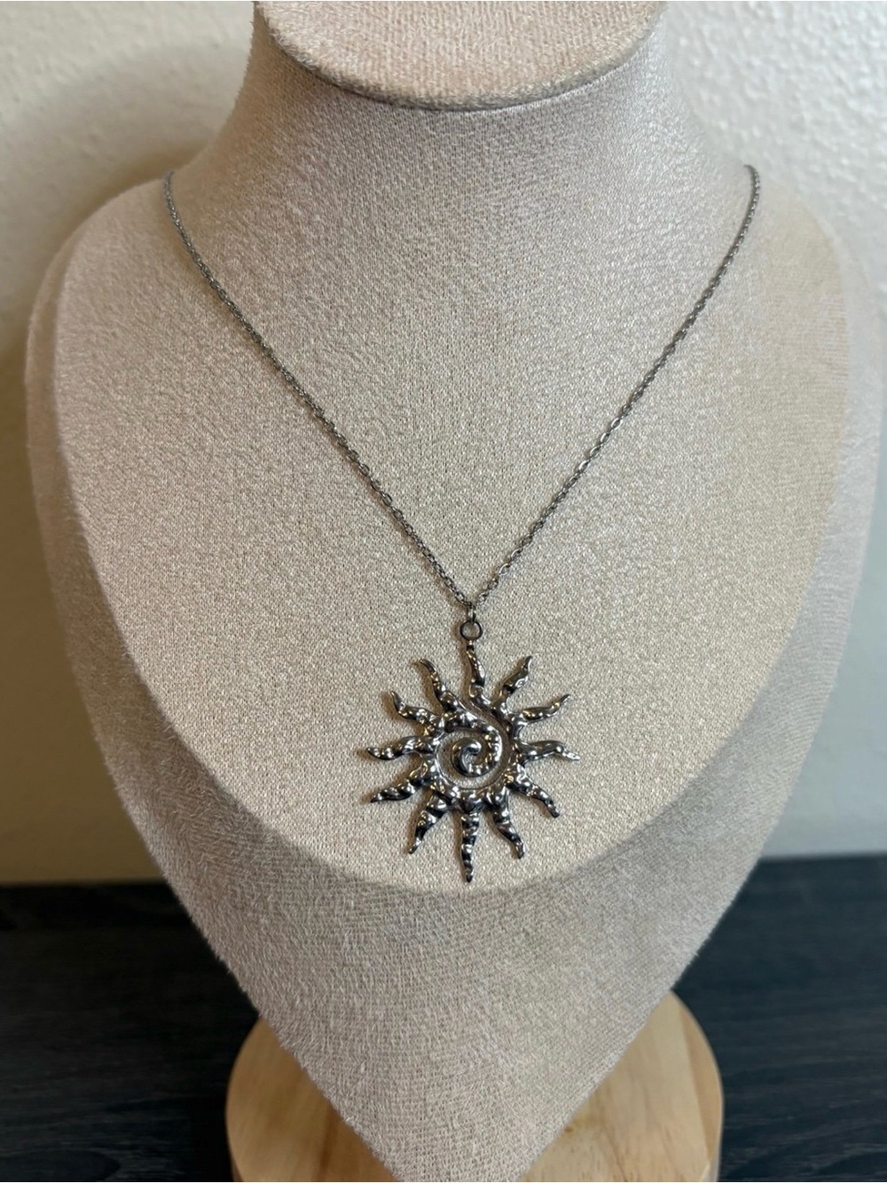 Handmade Silver Sun Necklace | Waterproof & Tarnish Resistant